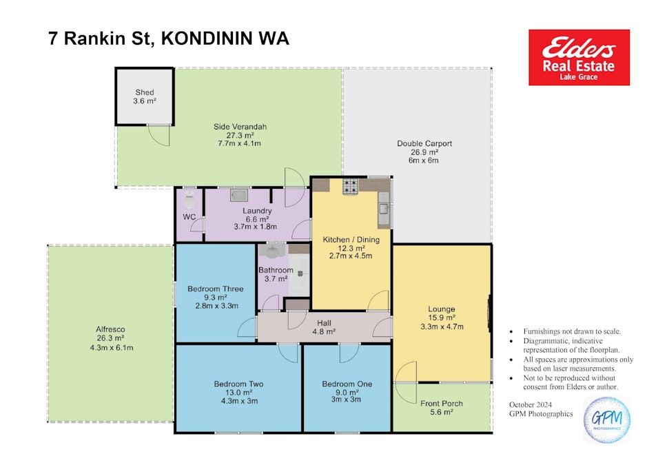 7 Rankin Street, Kondinin, WA, 6367 - Floorplan 1