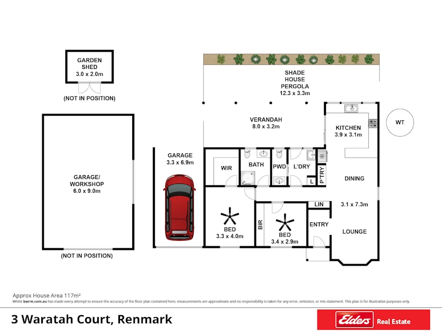 3 Waratah Court, Renmark, SA, 5341 - Floorplan 1