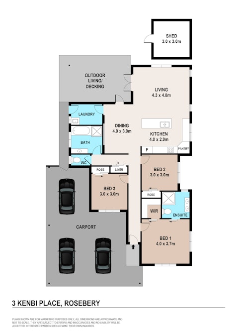 3 Kenbi Place, Rosebery, NT, 0832 - Floorplan 1