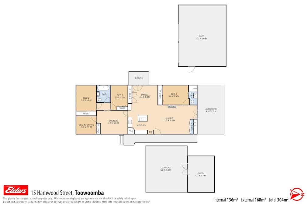 15 Hamwood Street, Toowoomba City, QLD, 4350 - Floorplan 1