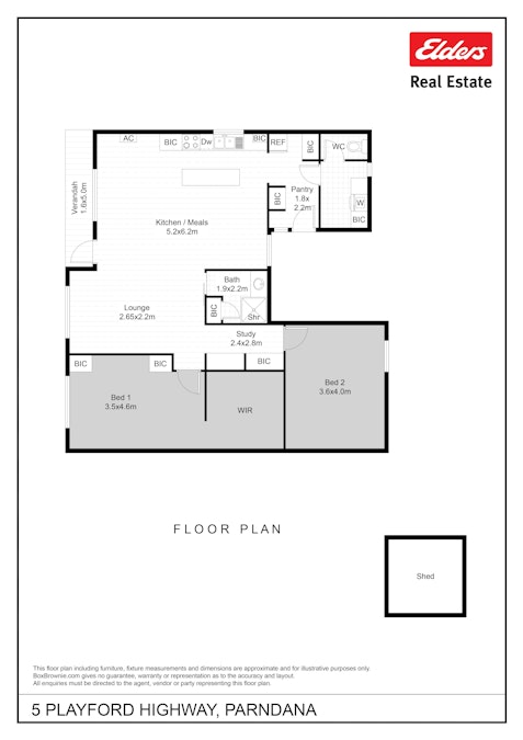 5 Playford Highway, Parndana, SA, 5220 - Floorplan 1