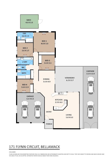 171 Flynn Circuit, Bellamack, NT, 0832 - Floorplan 1