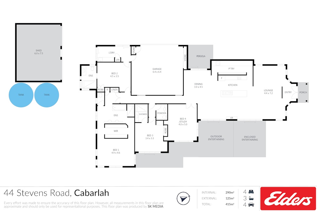 44 Stevens Road, Cabarlah, QLD, 4352 - Floorplan 1