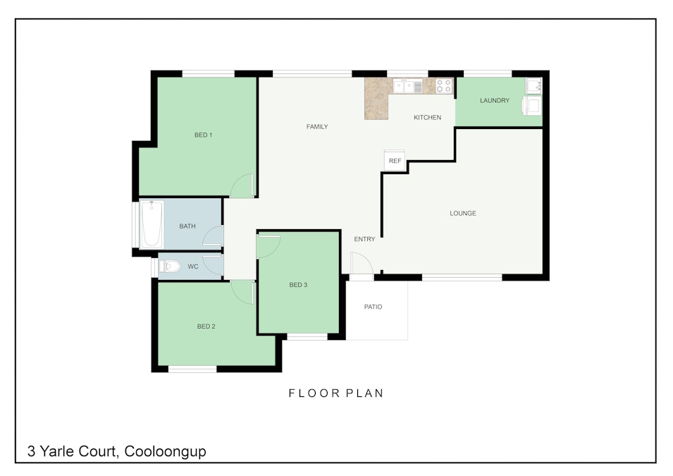 3 Yarle Court, Cooloongup, WA, 6168 - Floorplan 1