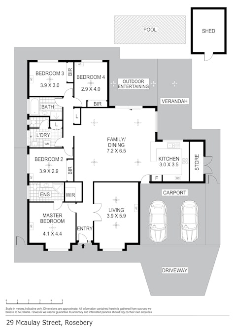 29 Mcaulay Street, Rosebery, NT, 0832 - Floorplan 1