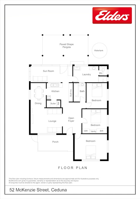 52 Mckenzie Street, Ceduna, SA, 5690 - Floorplan 1