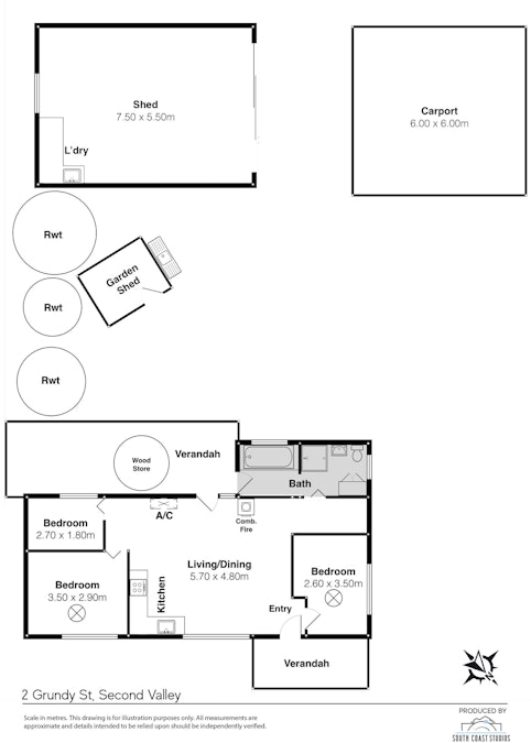 2 Grundy Street, Second Valley, SA, 5204 - Floorplan 1