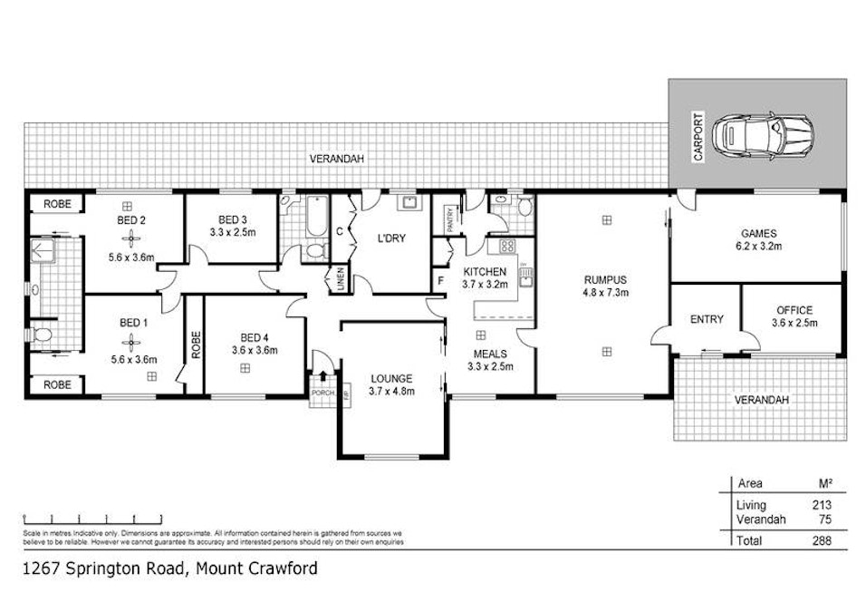 1267 Springton Road, Mount Crawford, SA, 5351 - Floorplan 1