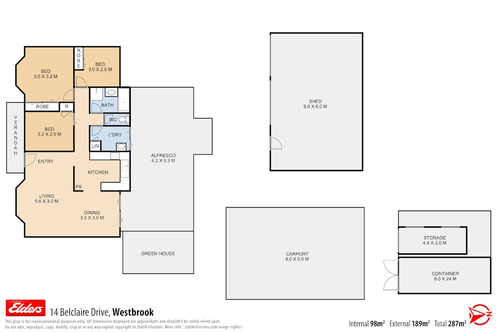 14 Belclaire Drive, Westbrook, QLD, 4350 - Floorplan 1