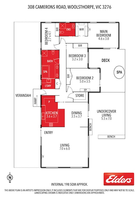 308 Camerons Road, Woolsthorpe, VIC, 3276 - Floorplan 1