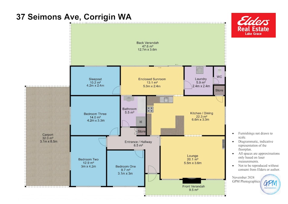 37 Seimons Avenue, Corrigin, WA, 6375 - Floorplan 1