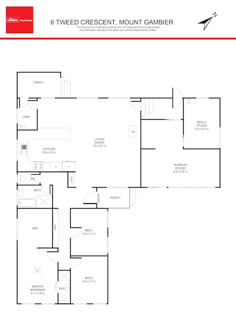 6 Tweed Crescent, Mount Gambier, SA, 5290 - Floorplan 1