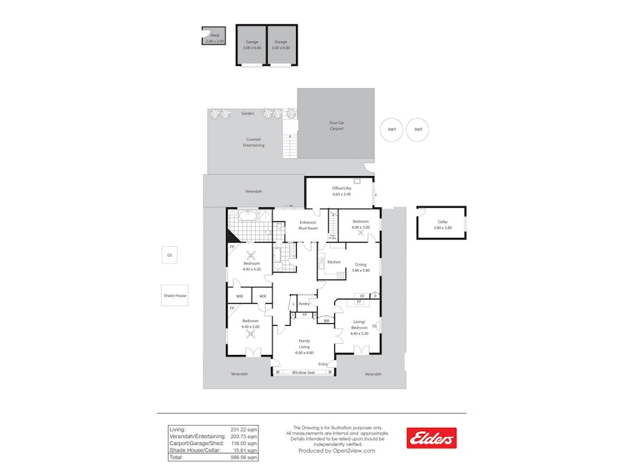 180 Bunama Lane Via Rochester , Rochester, SA, 5464 - Floorplan 1