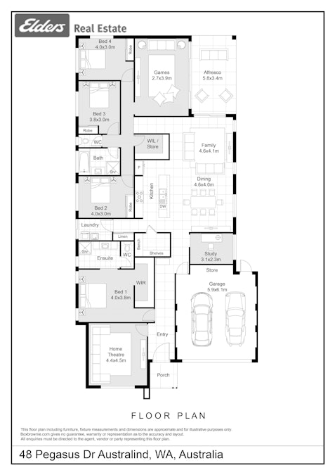 48 Pegasus Drive, Australind, WA, 6233 - Floorplan 1