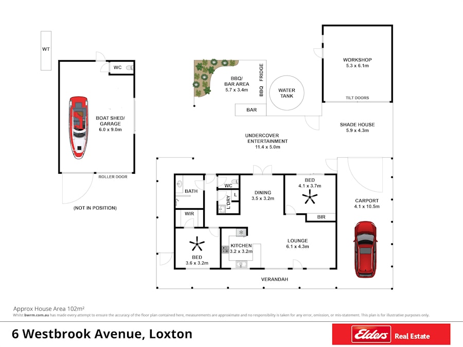 6 Westbrook Avenue, Loxton, SA, 5333 - Floorplan 1