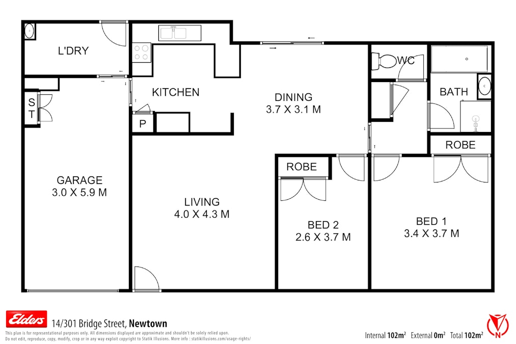 14/301 Bridge Street, Newtown, QLD, 4350 - Floorplan 1