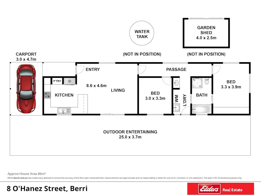 8 O'hanez Street, Berri, SA, 5343 - Floorplan 1