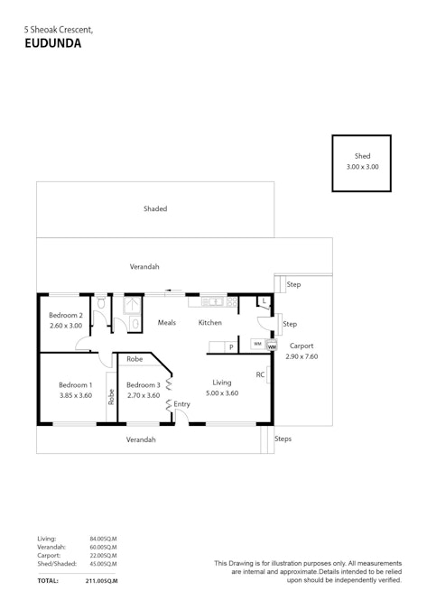 5 Sheoak Crescent, Eudunda, SA, 5374 - Floorplan 1