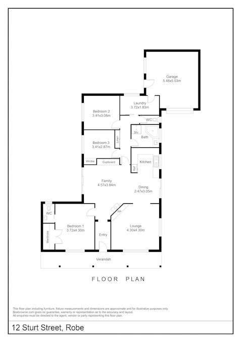 12 Sturt Street, Robe, SA, 5276 - Floorplan 1