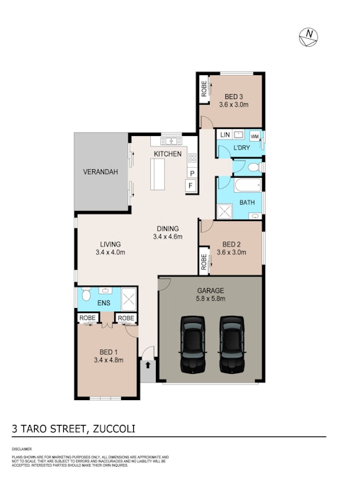 3 Taro Street, Zuccoli, NT, 0832 - Floorplan 1