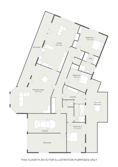 1 Clover Crescent, Naracoorte, SA, 5271 - Floorplan 1