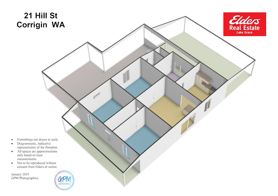 21 Hill Street, Corrigin, WA, 6375 - Floorplan 2