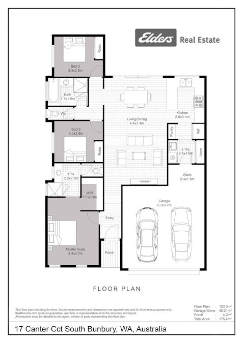 17 Canter Circuit, South Bunbury, WA, 6230 - Floorplan 1