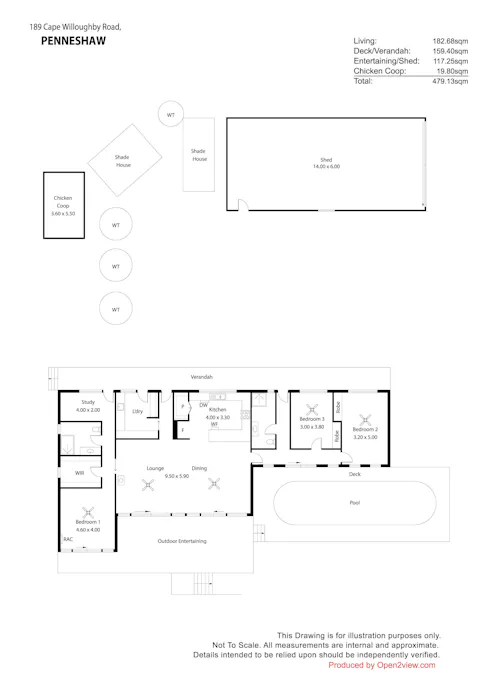 189 Cape Willoughby Road, Penneshaw, SA, 5222 - Floorplan 1