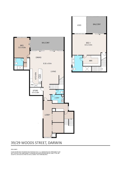 39/29 Woods Street, Darwin City, NT, 0800 - Floorplan 1