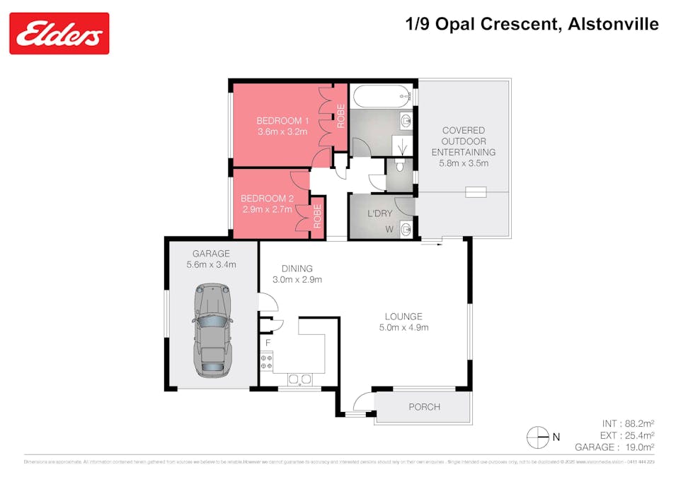 1/9 Opal Crescent, Alstonville, NSW, 2477 - Floorplan 1