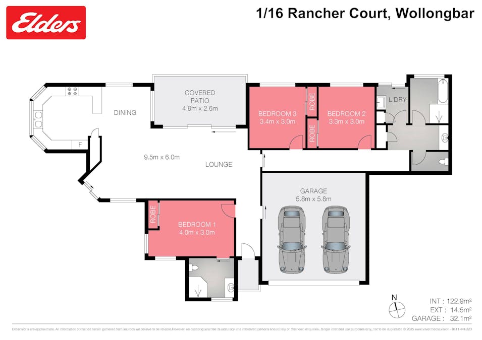 1/16 Rancher Court, Wollongbar, NSW, 2477 - Floorplan 1