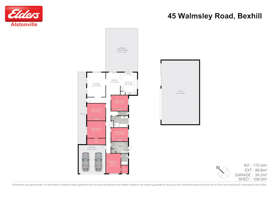 45 Walmsley Road, Bexhill, NSW, 2480 - Floorplan 1