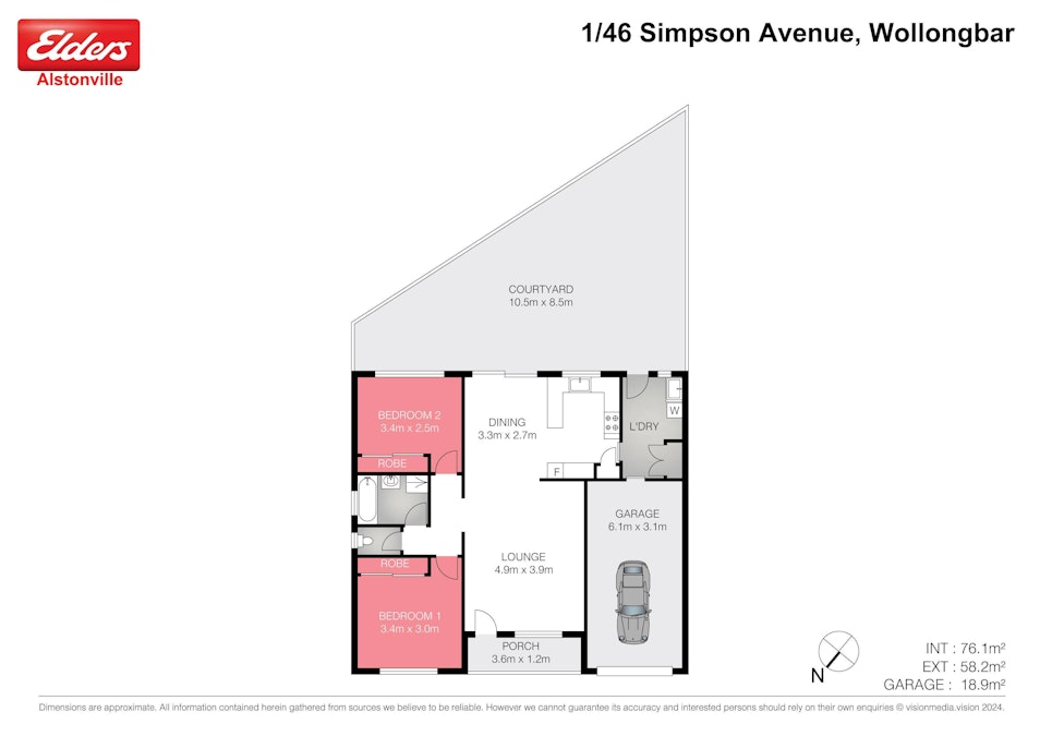 1/46 Simpson Avenue, Wollongbar, NSW, 2477 - Floorplan 1