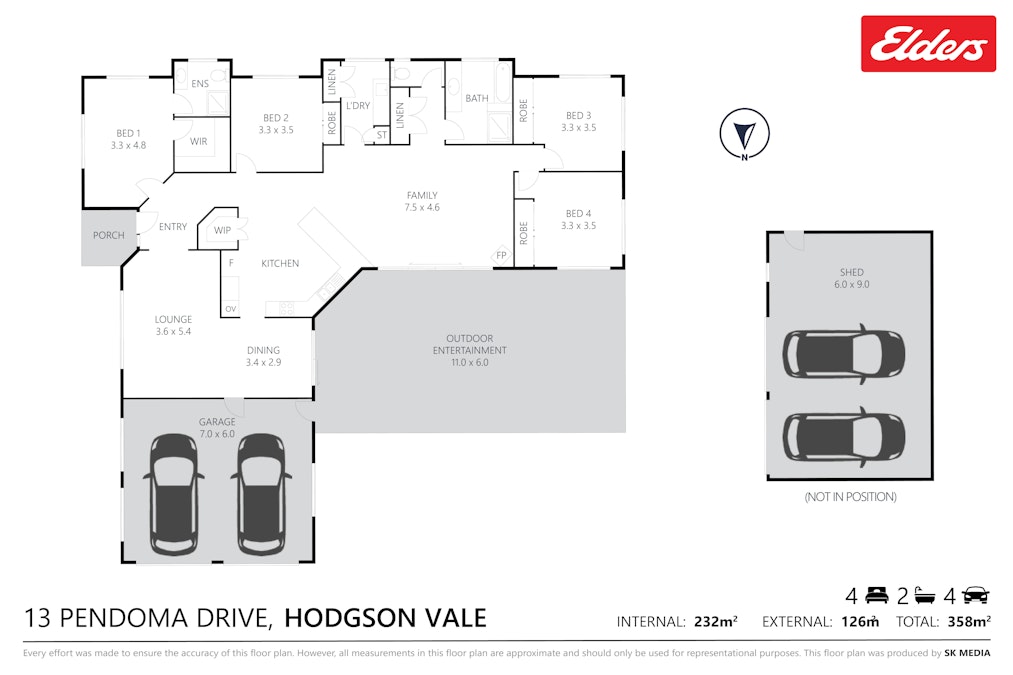 13 Pendoma Drive, Hodgson Vale, QLD, 4352 - Floorplan 1