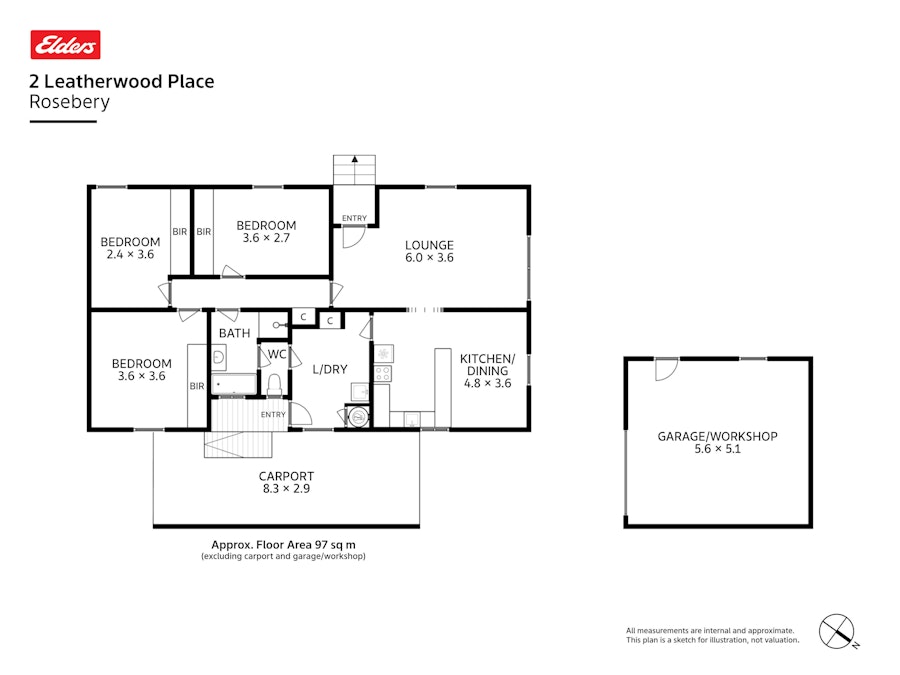 2 Leatherwood Place, Rosebery, TAS, 7470 - Floorplan 1