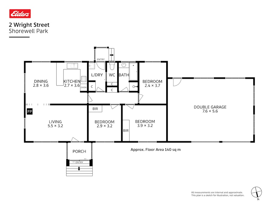 2 Wright Street, Shorewell Park, TAS, 7320 - Floorplan 1