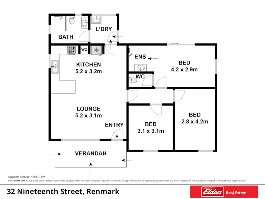 32 Nineteenth Street, Renmark, SA, 5341 - Floorplan 1