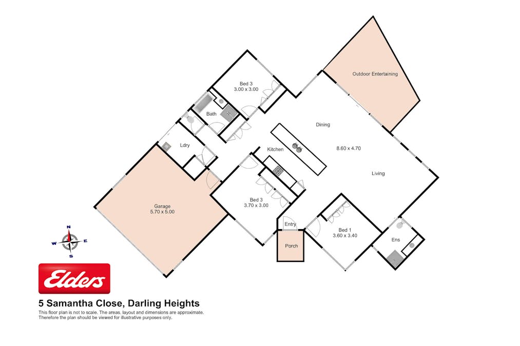 5 Samantha Close, Darling Heights, QLD, 4350 - Floorplan 1