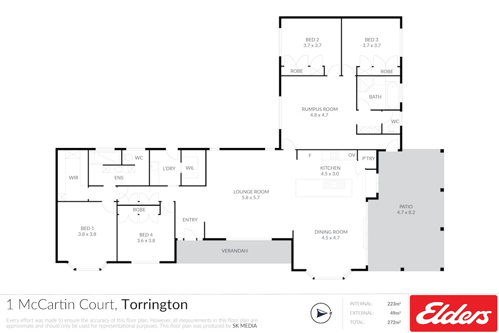 1 Mccartin Court, Torrington, QLD, 4350 - Floorplan 1