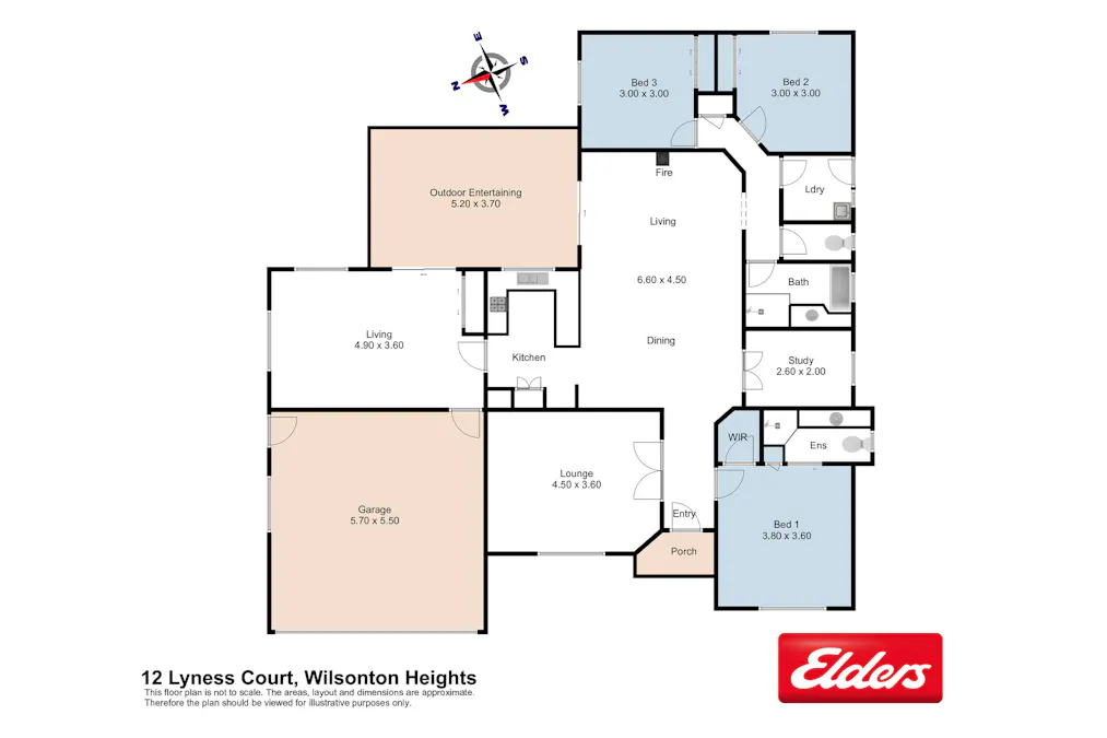 12 Lyness Court, Wilsonton Heights, QLD, 4350 - Floorplan 1