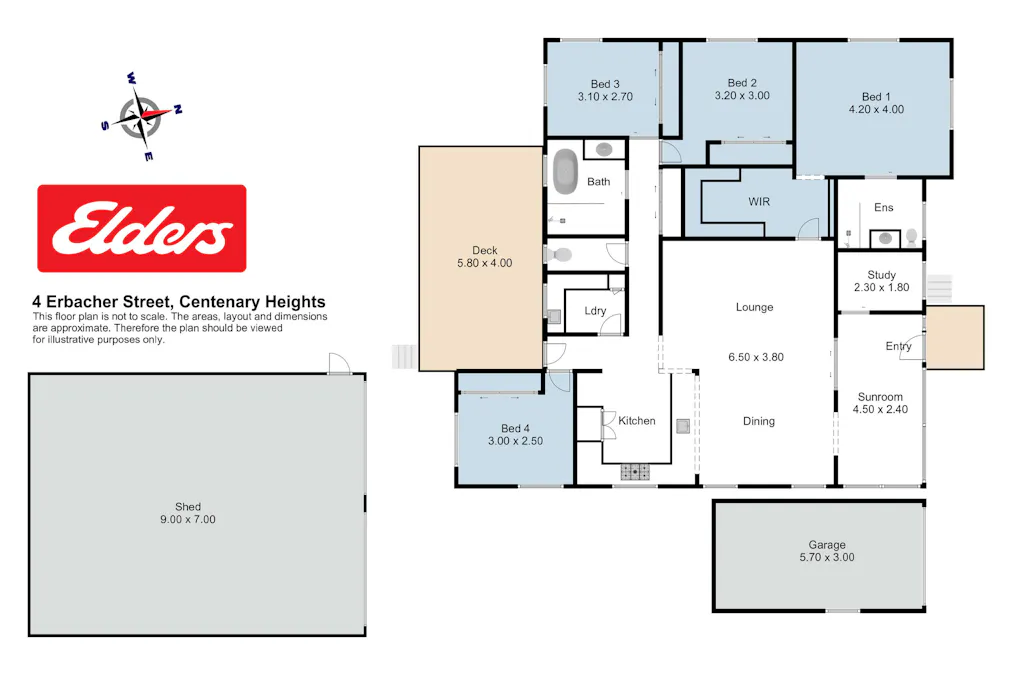 4 Erbacher Street, Centenary Heights, QLD, 4350 - Floorplan 1