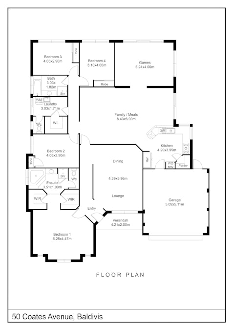 50 Coates Avenue, Baldivis, WA, 6171 - Floorplan 1