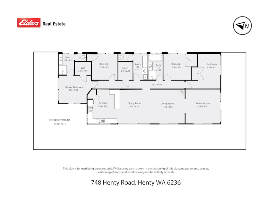 748 Henty Road, Henty, WA, 6236 - Floorplan 1