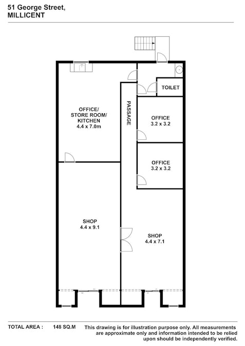 51 George Street, Millicent, SA, 5280 - Floorplan 1