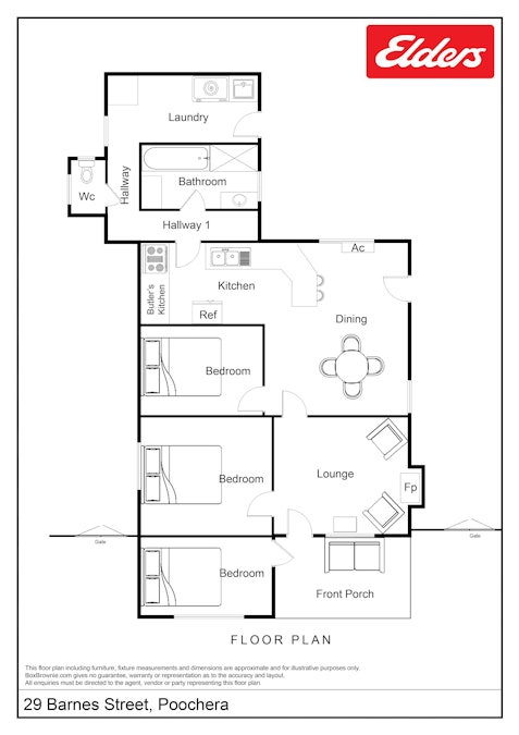 29  Barnes Street, Poochera, SA, 5655 - Floorplan 1