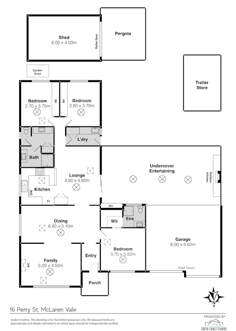 16 Perry Street, Mclaren Vale, SA, 5171 - Floorplan 1