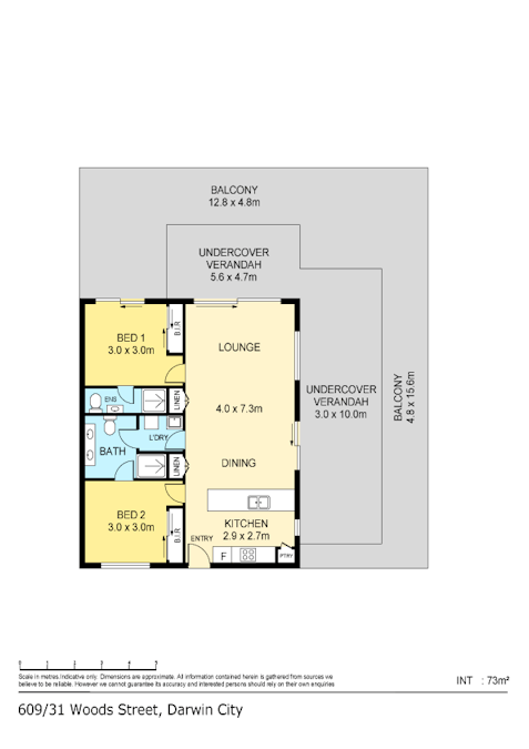 609/31 Woods Street, Darwin City, NT, 0800 - Floorplan 1