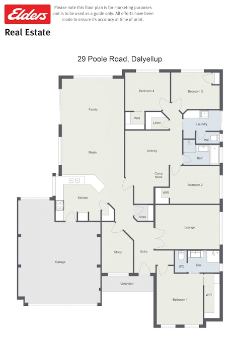 29 Poole Road, Dalyellup, WA, 6230 - Floorplan 1