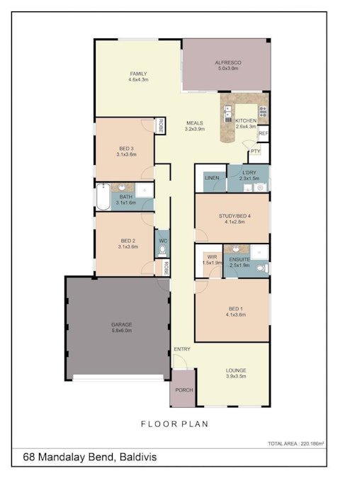 68 Mandalay Bend, Secret Harbour, WA, 6173 - Floorplan 1