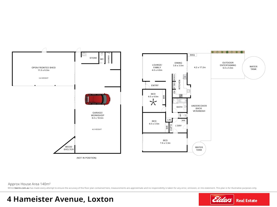 4 Hameister Avenue, Loxton, SA, 5333 - Floorplan 1